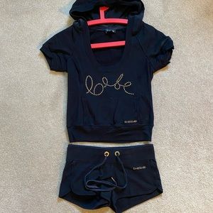 Black Bebe logo outfit